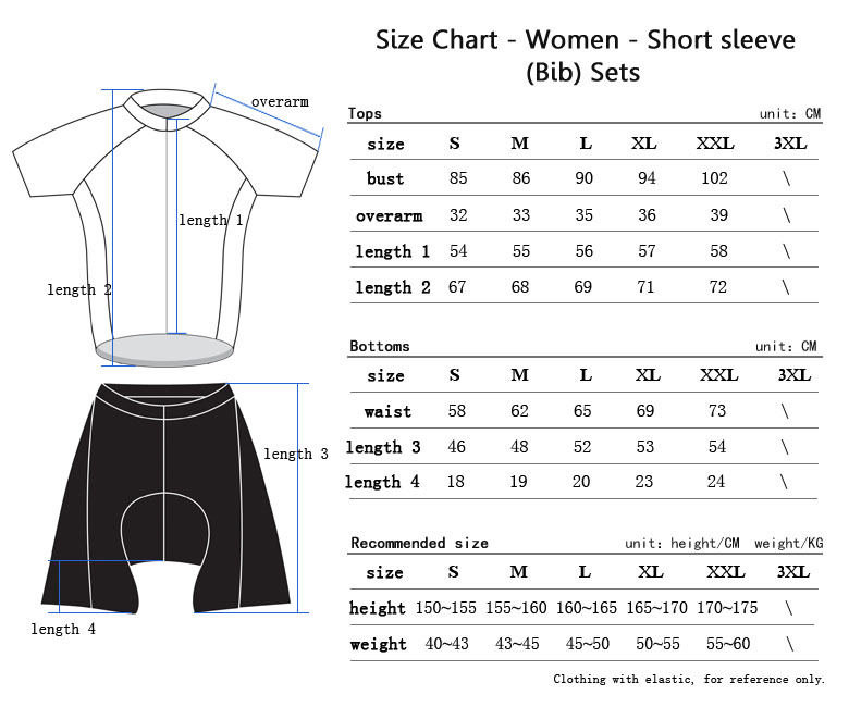 cycling jersey sizing