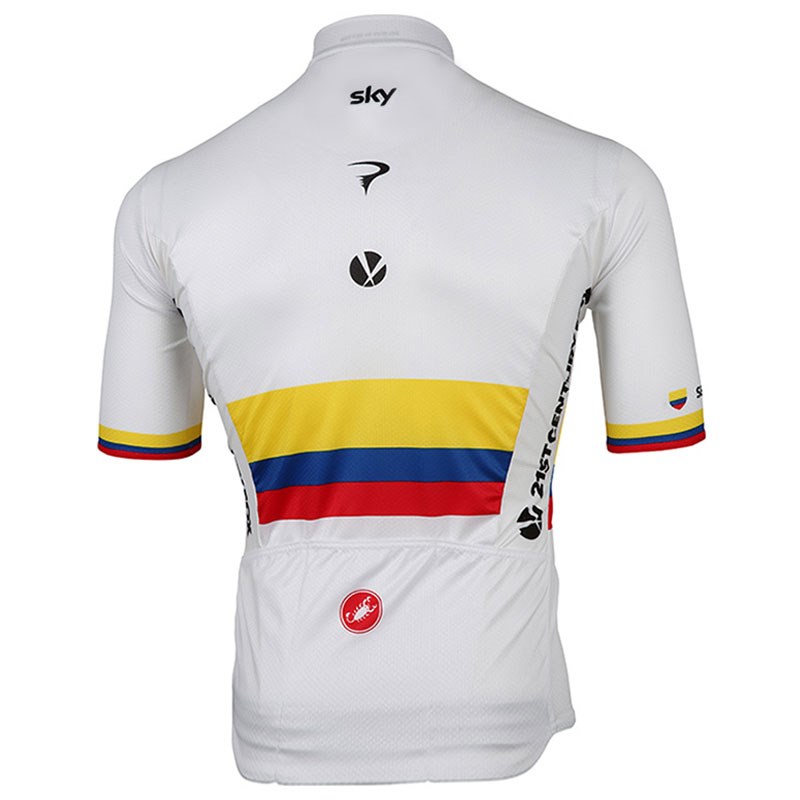 2017 TEAM SKY Colombian Cycling Jersey Short Sleeve Maillot Ciclismo